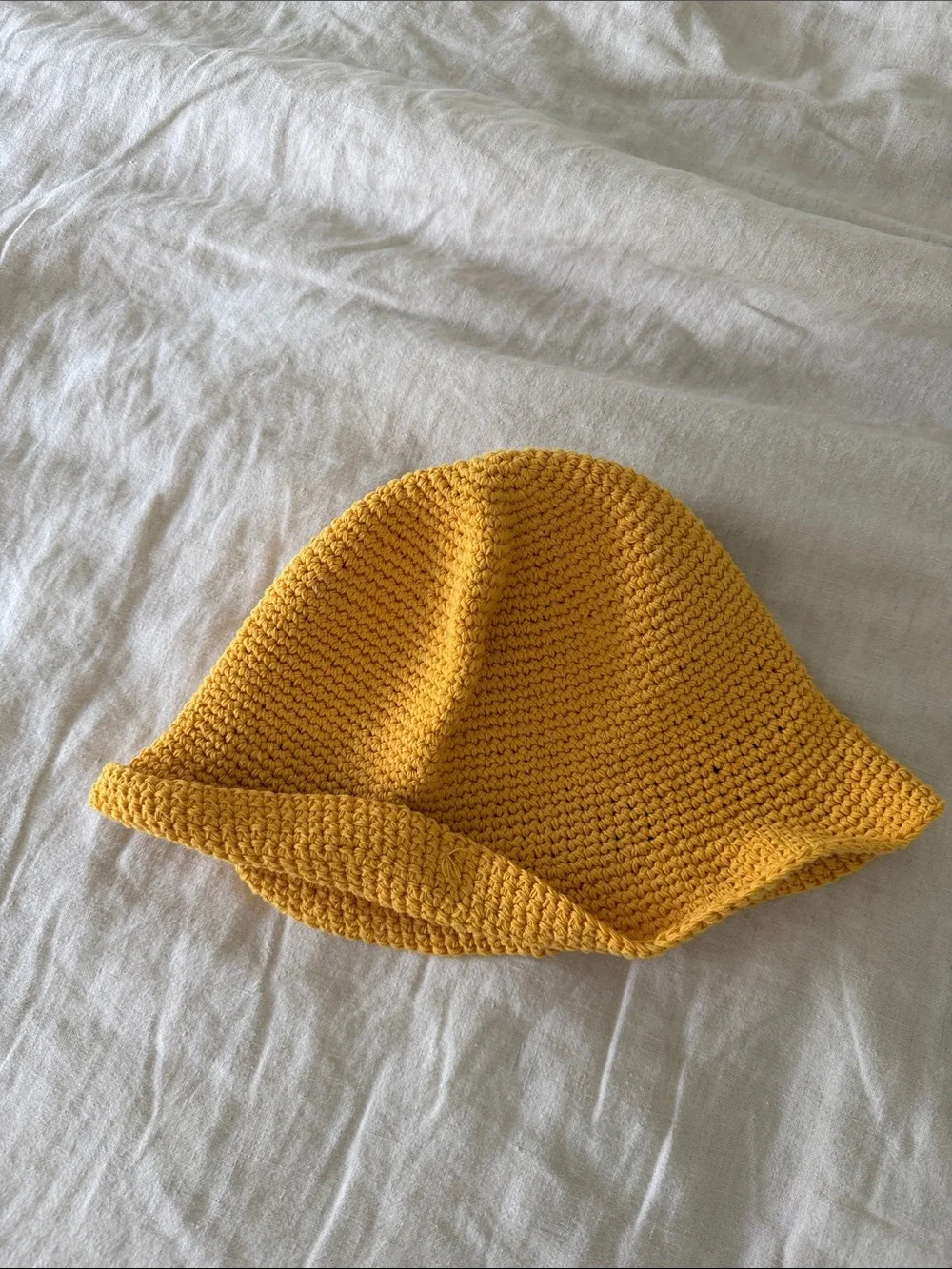 Boheme Crochet Bucket Hat - Mustard Yellow